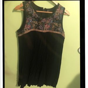 Tapestry Floral Black Dress